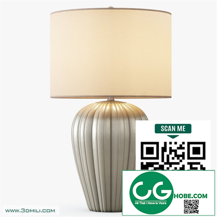 Gray Brown Ceramic Table Lamp